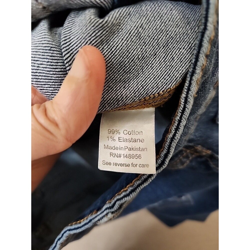 Simply Vera Wang Two-Tone Denim Skirt Womens Small Petite Blue Front Slit NEW - Picture 10 of 11